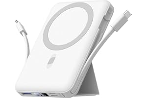 Azmuth for Magsafe Battery Pack, 10000mAh Magnetic Power Bank 22.5W PD Fast Charging with LED Display Wireless Portable Charger for Magsafe with Stand for iPhone 17/16/15/14/13/12/Pro/Pro Max