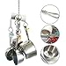 BWOGUE Stainless Steel Cup Bell Toys for Birds, Heavy Duty Bird Cage Toys for Parrots African Grey Amazon Cockatoo Conurethumb 1