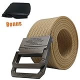 Hoanan Tactical Belt, Men Military Style D-ring Buckle Nylon Webbing Web Belt