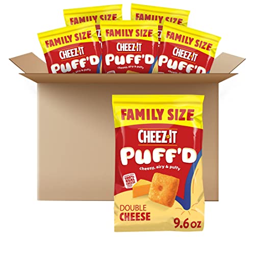 CheezIt Puff'd Cheesy Baked Snacks, Puffed Snack Crackers, Kids Snacks