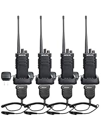 Retevis RT29 2 Way Radios Long Range UHF Radios 3200mAh 16 CH VOX Encryption Heavy Duty High Power Walkie Talkies with Waterproof Speak Mic (4 Pack)