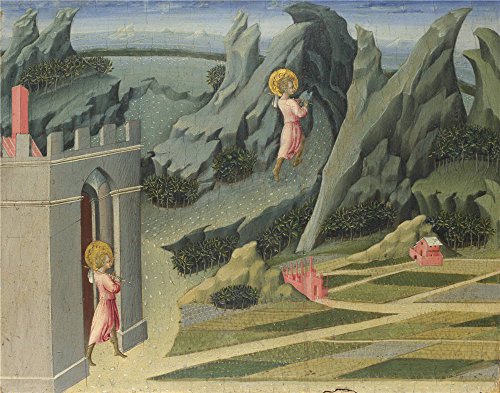 High Quality Polyster Canvas ,the High Definition Art Decorative Canvas Prints Of Oil Painting 'Giovanni Di Paolo Saint John The Baptist Retiring To The Desert ', 18 X 23 Inch / 46 X 58 Cm Is Best For Nursery Artwork And Home Gallery Art And Gifts