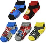 Nickelodeon Little Boys' Blaze and the Monster Machines 5 Pack Shorty, Bright Assorted, fits Sock Size 5-6.5 fits Shoe Size 4-7