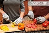 Cut Resistant Gloves High Performance,Food Grade Level 5 Protection Safety Cut Proof Kitchen Cooking Food Prep, Oyster Shucking and Fishing Non-Slip and Flexible Mitts for Maximum Protection 2 pairs