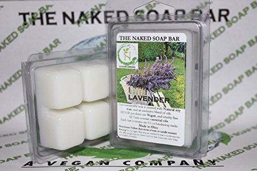 THE NAKED SOAP BAR - LAVENDER SOY WAX CANDLE TARTS [[ VALUE TWIN PACK ]]