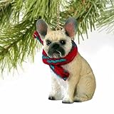 French Bulldog Tiny Miniature One Christmas Ornament Fawn - DELIGHTFUL!