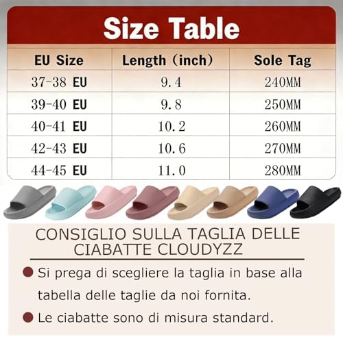 Ciabatte Donna Estive Nuvola Pantofole Uomo Doccia Sandali Comode Piscina Spiaggia Antisudore Slide Antiscivolo Scarpe da casa Interni ed Esterni,Grigio 40/41 EU