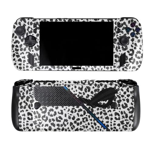 Carbon Fiber Skin Compatible with Asus ROG Ally X - Snow Leopard Print - Premiu…