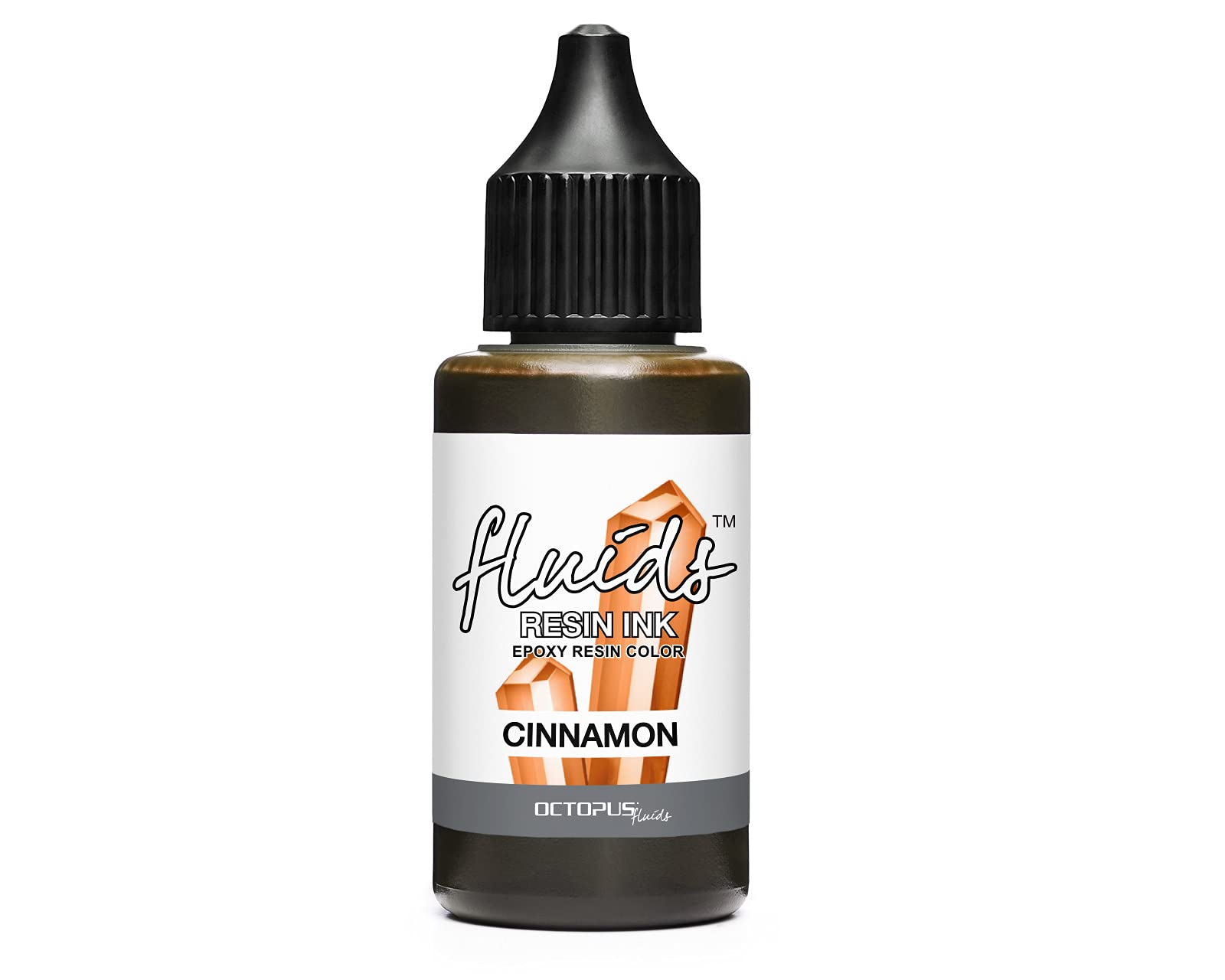 Octopus Fluids Resin Ink Cinnamon, Alcohol Ink for Epoxy Resin and UV Resin, epoxy Resin Colour Translucent for Resin Art, Resin dye Liquid, 30 ml, Brown