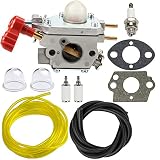Panari 753-06288 Carburetor with Fuel Line Filter for MTD Troy-Bilt TB35EC TB2040XP TB2044XP Trimmer TB225 Tiller TB2MB TB430 Leaf Blower Murray M2560 MS2550 MS2560 MS9900 Remington RM430 Leaf Blower