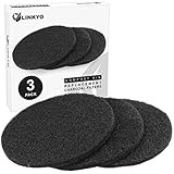 LINKYO Activated Carbon Compost Bin Filter Refill Pack - Set of 3 Odor Absorbing Charcoal Filters (7.25" diameter)