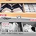 Drawer Organizer Dresser Drawer Organizer Divider Washable Large Bra Sock Underwear Tie Cloth Organizer Foldable Closet Storage Box Drawer Polyester Fabric For Baby Cloth Panties Belts Set of 6,Gray