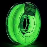 AMOLEN 3D Printer Filament, Glow in The Dark Green PLA Filament 1.75mm +/- 0.03 mm, 200G/0.44lb, Includes Sample Shining Purple Filament - 100% USA