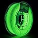 AMOLEN 3D Printer Filament, Glow in The Dark Green PLA Filament 1.75mm +/- 0.03 mm, 200G/0.44lb, Includes Sample Shining Purple Filament - 100% USA
