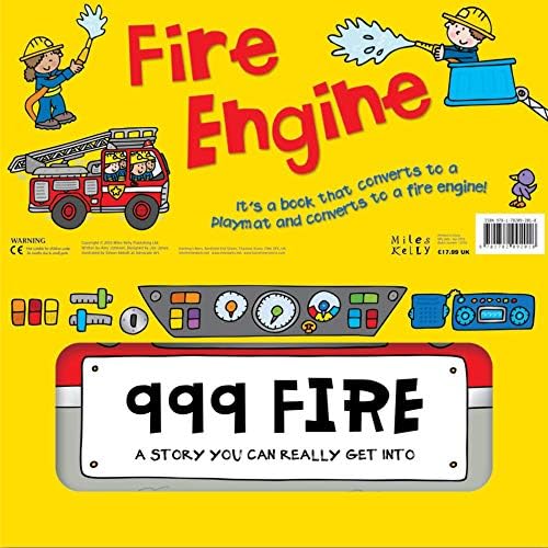 Convertible Fire Engine - Converts to a Sturdy Toy then Quickly Unfolds into a Long Playmat