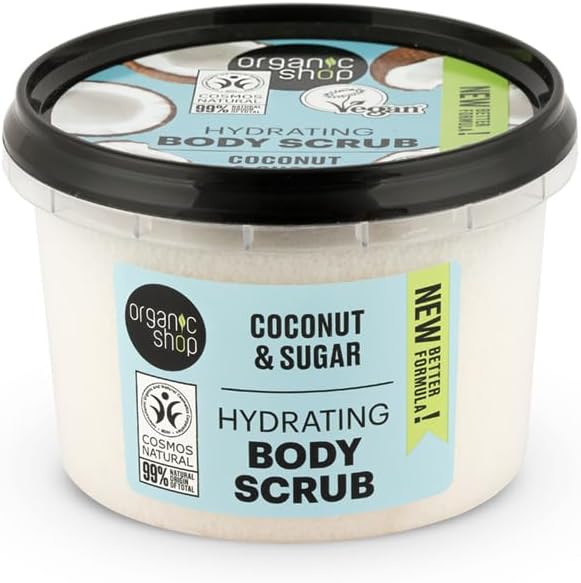 Organic Shop 250ml Body Scrub Hydrating Coconut