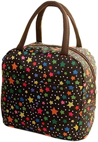 Aribelly Thermal Insulated Tote Picnic Lunch Cool Bag Cooler Box Handbag (Black)