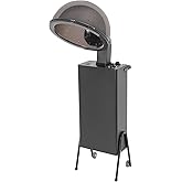 1200W Professional Hooded Hair Dryer - Salon Conditioning, 60-Minute Timer, Adjustable Temperature, Hair Care Without Damage with Wheels