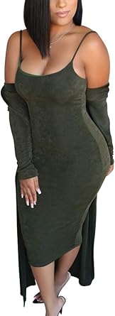 spaghetti strap dress with cardigan