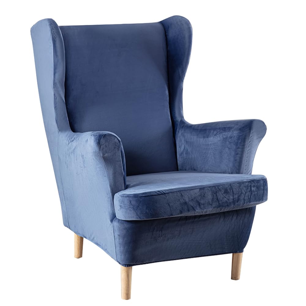 Meigeh Wing Chair Cover Armchair Cover for Wingback Chair Covers Armchair Covers Armchair Covers Wingchair Protective Covers Blue