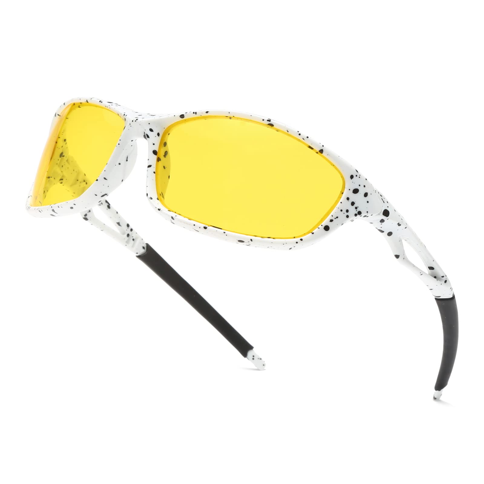 Long Keeper Night Driving Glasses for Men Women Anti Glare Night Vision Glasses with Yellow Lens Ultralight for Driving Fishing Outdoor Sports
