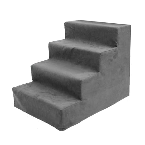 LXLA - Rutschfeste 4-Stufen-Haustiertreppe, Für Hunde/Katzen, Ideal Für Couch Und Hochbett, Abnehmbar Waschbar, 54 × 38 × 40 