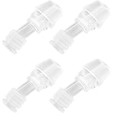 PEUTIER 4pcs Water Bottle Bite Valve Replacement Accessories for Contigo, Silicone, Leak-Proof, White, Reusable, Standard Bottle, Round, Cycling, Sports, Travel, Camping, Hiking, Fitness
