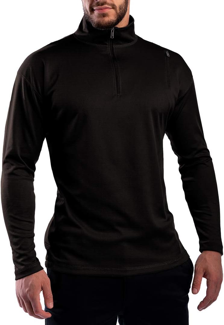SCOTTeVESTQzip Performance Pullover for Men - 3 Hidden Pockets - Moisture Wicking Quarter-Zip for Travel & More