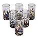 NOVICA 252661 Blown Recycled Glass, 6 Count (Pack of 1), Blue/Clear/Multicolor