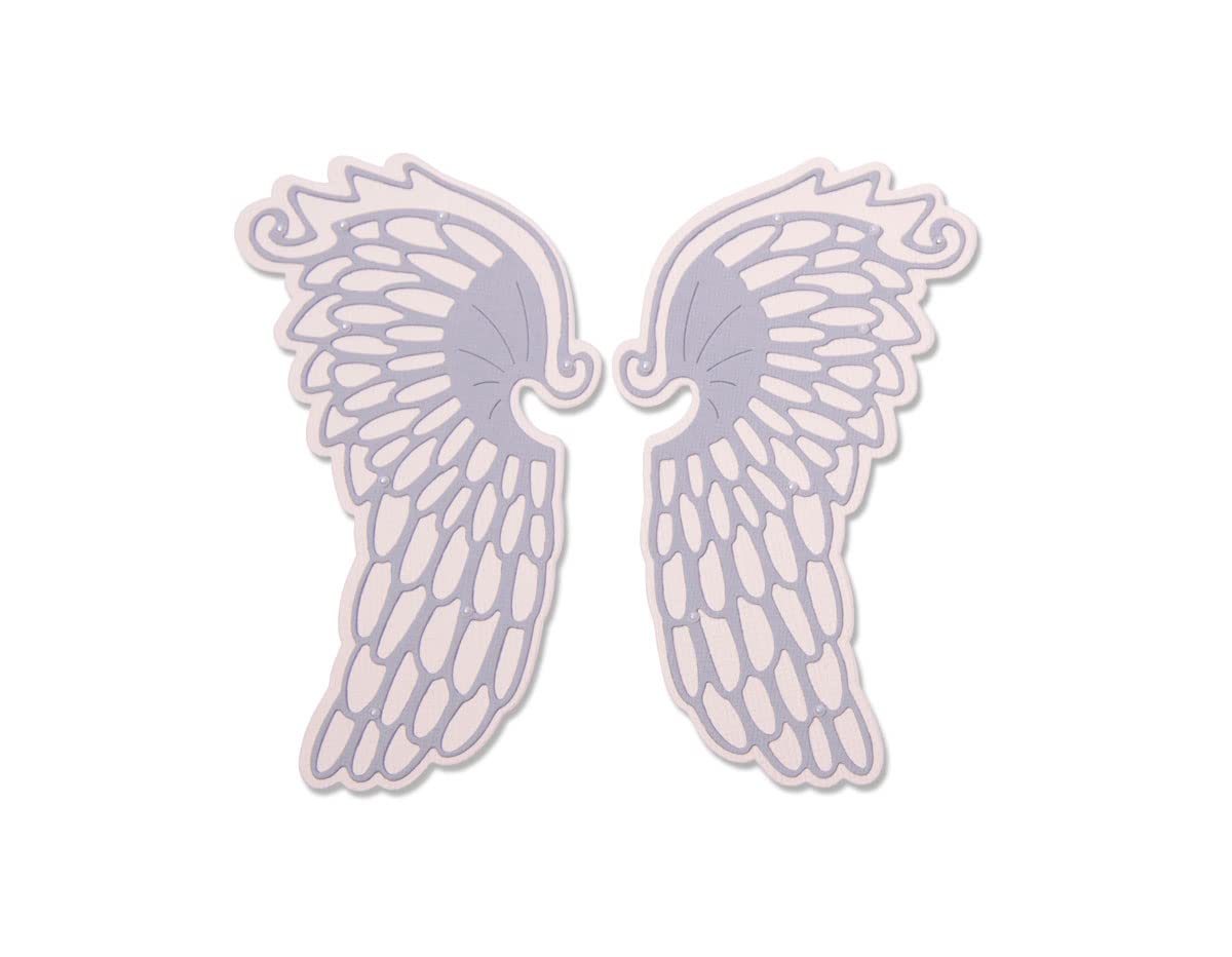 Sizzix Thinlits Die Set 663418 Angel Wings by Lisa Jones, 4 Pack, Multi Colour, One Size