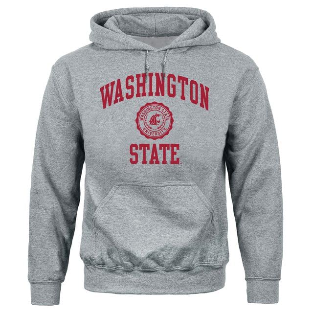 Barnesmith Washington State University WSU Cougs Hooded Sweatshirt, Heritage, Charcoal Grey, Medium Image