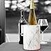 Marble Wine Chiller/Champagne Cooler, Natural White Marble, 6 x 4-Inch Elegant Wine Bottle Chiller - Marble Utensil Holder by Tezzorio