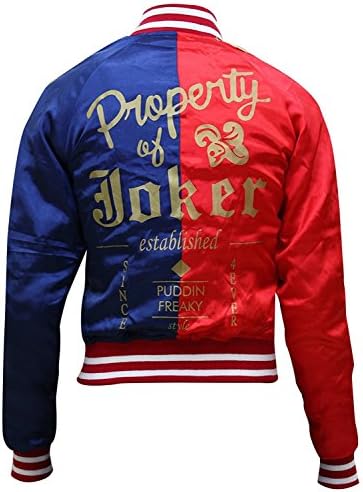 Superhero Collection of Jackets/Coats/Vests-Available in Different Designs and Colors (XS, Red-Harley-Quinn-Jacket-Satin)