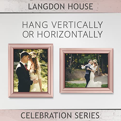 Langdon House 8x10 Picture Frames (Rose Gold, 3 Pack), Contemporary