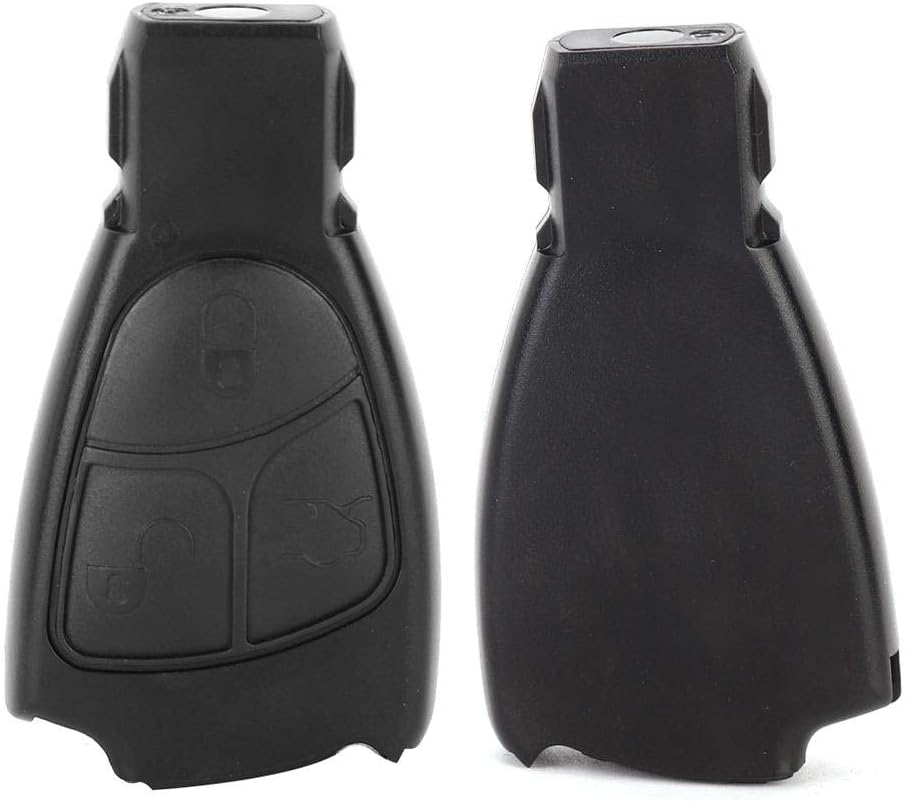 Key Fob Shell Case 3 Buttons Car Remote Key Fob Shell Case Cover Black Replacement Fit for C E ML S CLK CL - Image 5