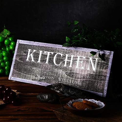 Rustic farmhouse kitchen sign with text "Worth: $11.99"