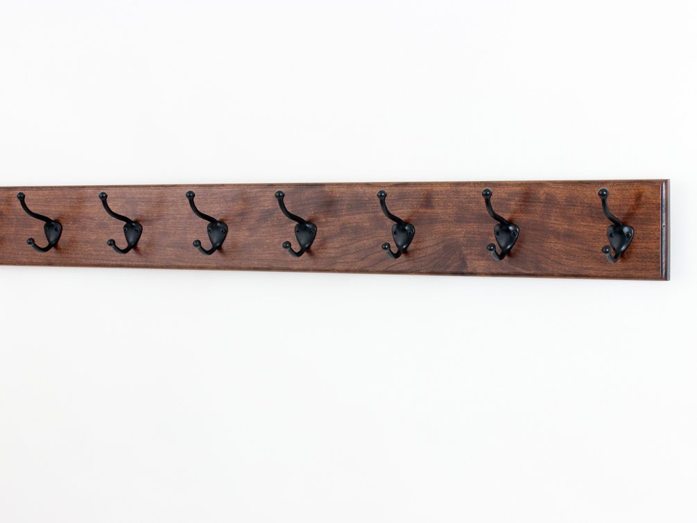 Best Honey Maple Hook Mounted Coat Rack