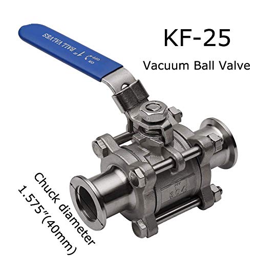 YTFLOT KF25 Vacuum Ball Valve 304 Stainless Steel Clamp with Lock Vacuum Dairy Products Cosmetics Food and Chemical Fields