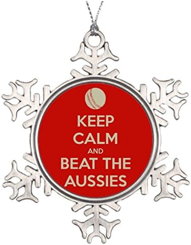 Kappies nip Personalised Christmas Tree Decoration keep calm beat aussies Christmas Snowflake Ornament Balls