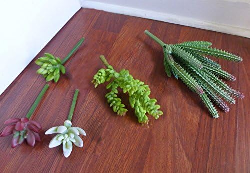 Decoratives Different Small Artificial Plants Immortal column Yacons Grass Mix Mini Trees Miniature Succulents Desert Fake Plastic Landscape Table Desk Kitchen Home Decor Garden Lifelike Plant