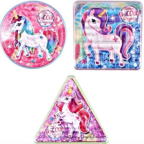 HENBRANDT 6 x Unicorn Maze Puzzles - Party Bags fillers