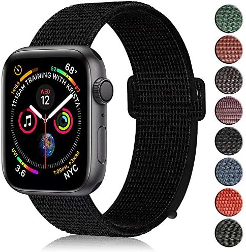 Transy Bands Compatible for Apple Watch Band 40mm 38mm 42mm 44mm, Soft Nylon Bands with Loop Fastener for iWatch Series 4/3/2/1