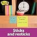 Post-it Super Sticky Notes, 8 Sticky Note Pads, 1.875 x 1.875 in., School Supplies, Office Products, 2X The Sticking Power, Supernova Neons Collection