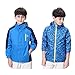 KID1234 Boys' Lightweight Rain Jacket Quick Dry Waterproof Hooded Coat Blue