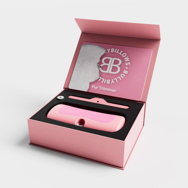 BullyBillows Deshedding Brush for Dogs, Cats & Horses – Slicker Dog Brush for Shedding & Grooming – Gentle Pet Grooming Tool with Wide Shallow Comb – Pink