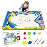 Toyk AquaDoodle Drawing Mat - Kids Painting Writing Doodle Board Toy - Color Aqua Magic Mat 3 Magic Pens Educational Age Toys for 1 2 3 4 5 6 7 8 9 10 11 12 Year Old Girls Boys Toddler Gift