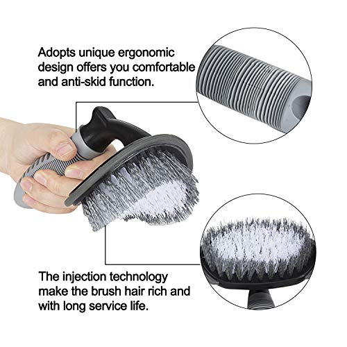 Tonsiki 17 Pieces Car Cleaner Brush Set for Cleaning Car Motorcycle Automotive Cleaning Wheels, Dashboard, Interior, Exterior, Leather, Air Vents - Thumbnail 4