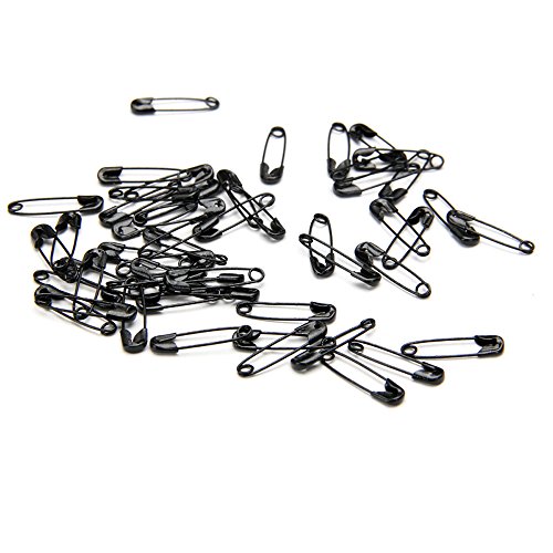 Dealglad Exquisite Small 19mm Metal Sewing Clothing Accessories Trimming Fastening Safety Pins (Black, 1000Pcs)