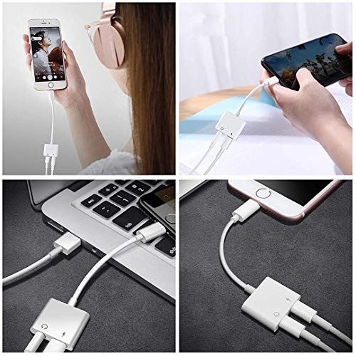 Headphone Adapter for iPhone 11Pro Car Charger 3.5 mm AUX Jack Audio Adapter for iPhone Adapter Compatible with iPhone 7/8/8 Plus/X/XS/XS MAX Dongle Accessory Connector Compatible All iOS Systems - Thumbnail 2