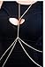 Zealmer Women Harness Body Chain Necklace Summer Beach Bikini Chain Crossover Bra Chain Golden
